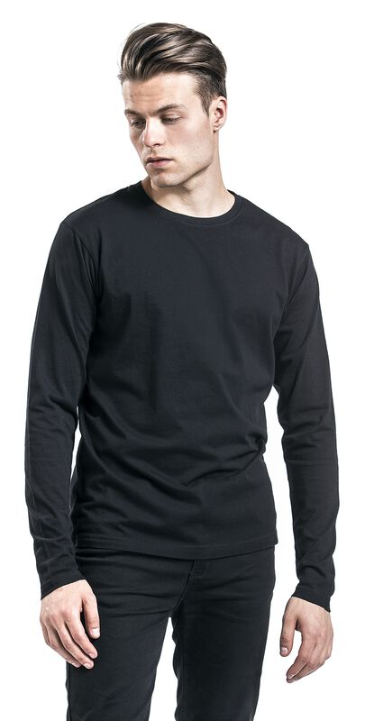 Double Pack Long-Sleeve Tops In Black with Crew Neck | RED by EMP Long ...