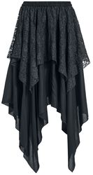 Skirt with Lace, Gothicana by EMP, Medium-length skirt