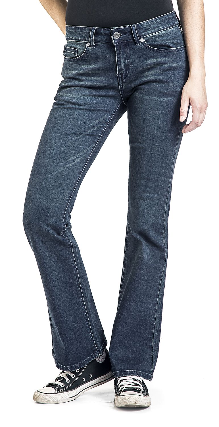 Grace - Dark blue jeans with flare | Black Premium by EMP Jeans | EMP